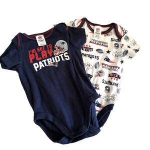 2x New England Patriots NFL One Piece Infant 0-3 Months Unisex